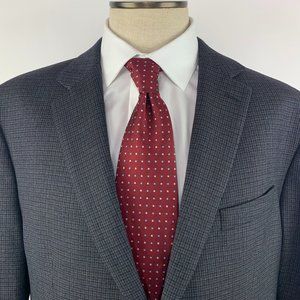 Ralph Ralph Lauren Mens 48R Blue Black Gray Check Two Button Wool Sport Coat